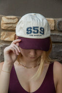 Tennis Cap - Creme / Dark Cherry