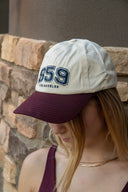 Tennis Cap - Creme / Dark Cherry