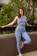 Solstice 7/8 Legging - Infinity Blue Heather