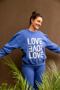 Love LA Brea Crew Sweatshirt - Periwinkle