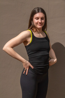 Charlie Rib Tank - Black