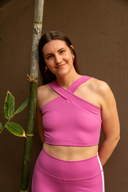 Leah Cross Neck Bra Top - Orchid