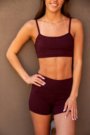 Rocky Bra - Maroon Houndstooth