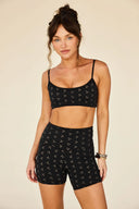 Eyelet Bra- Black