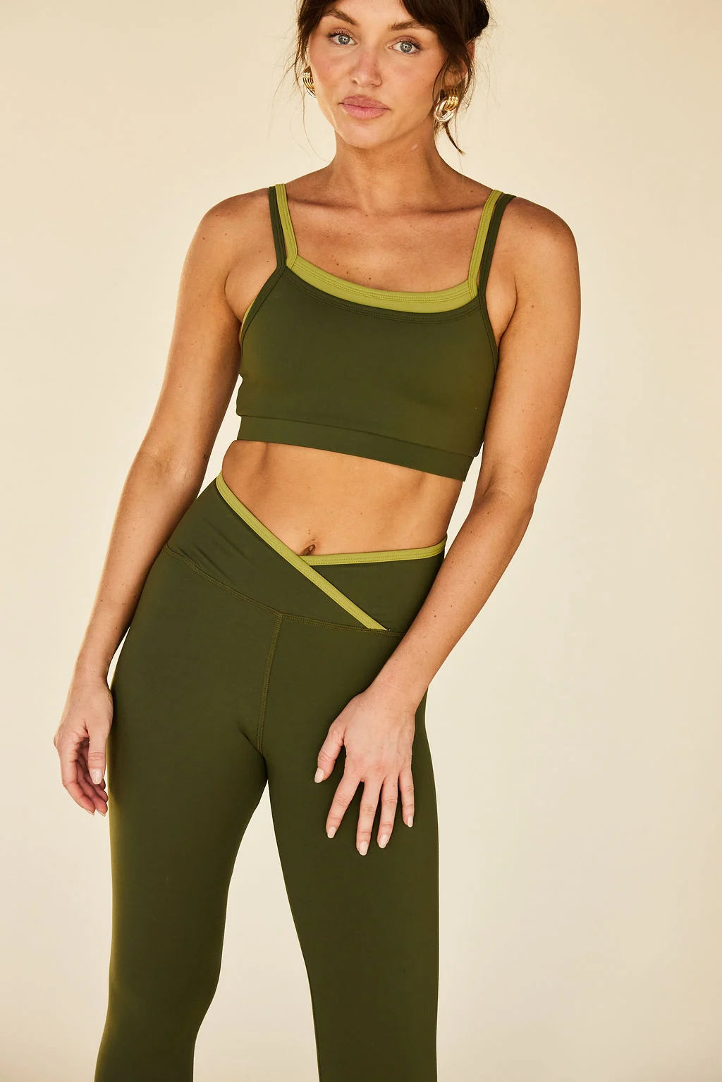 Rae Ankle Legging- Basil