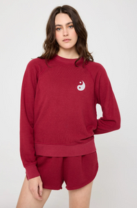 Yin Yang Forever Crew Pullover - Berry