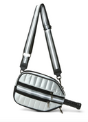 Sporty Pickleball Crossbody Bag - Silver Liquid