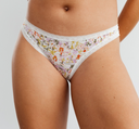 The Micro Trim Lace Thong - Botanic