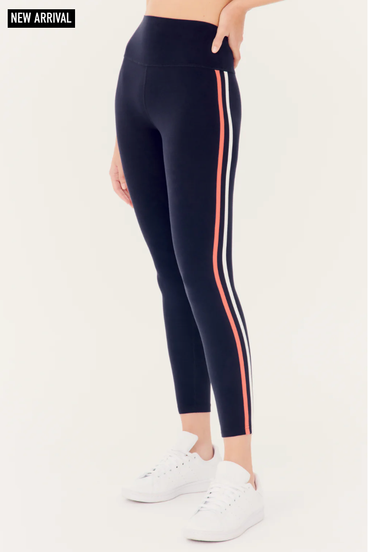 Ella High Waist Airweight 7/8 Legging - Indigo/Melon