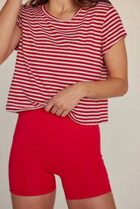 Baby Tee - Cherry Stripe