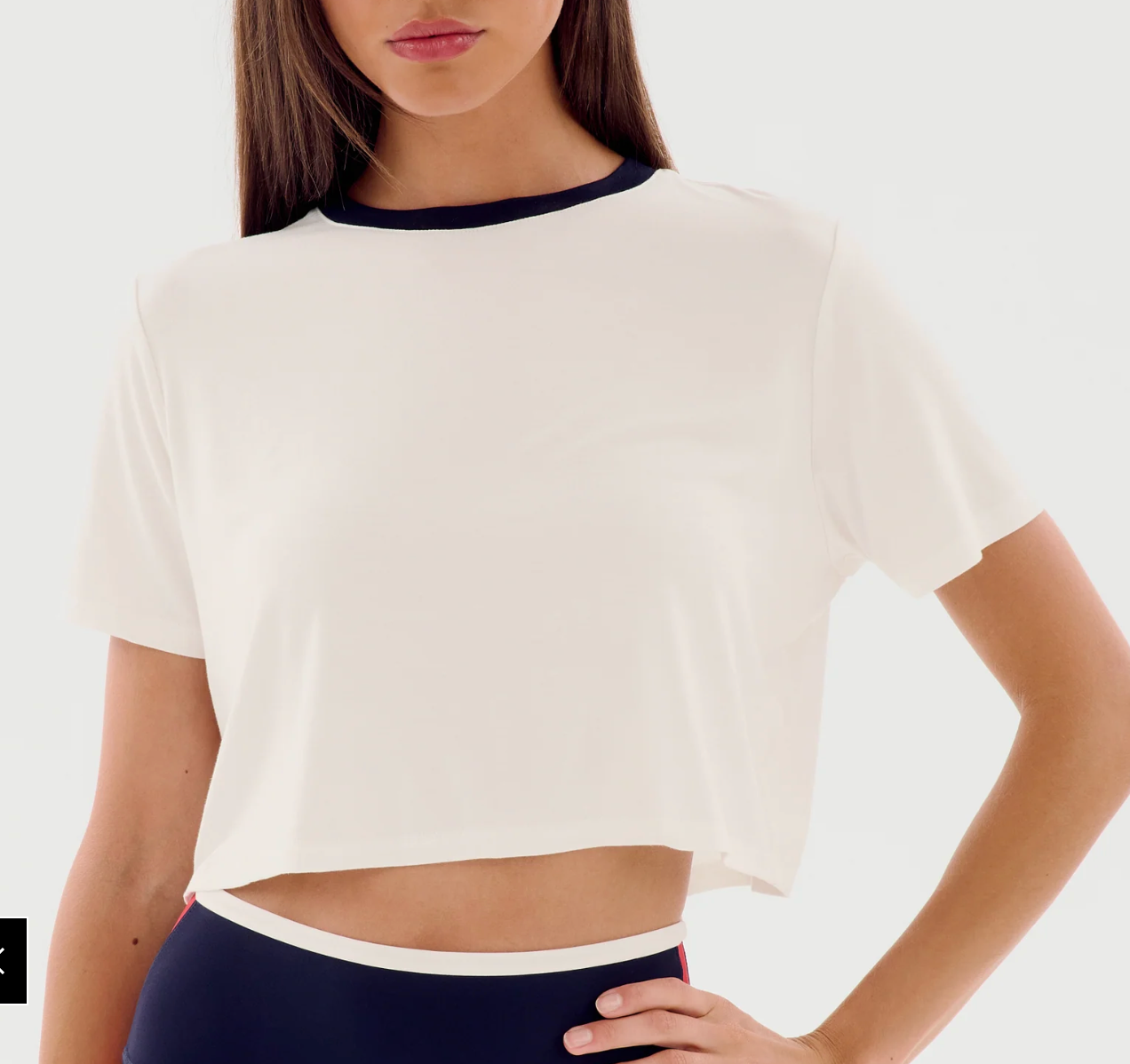 Djuna Crop Ringer - Indigo/White