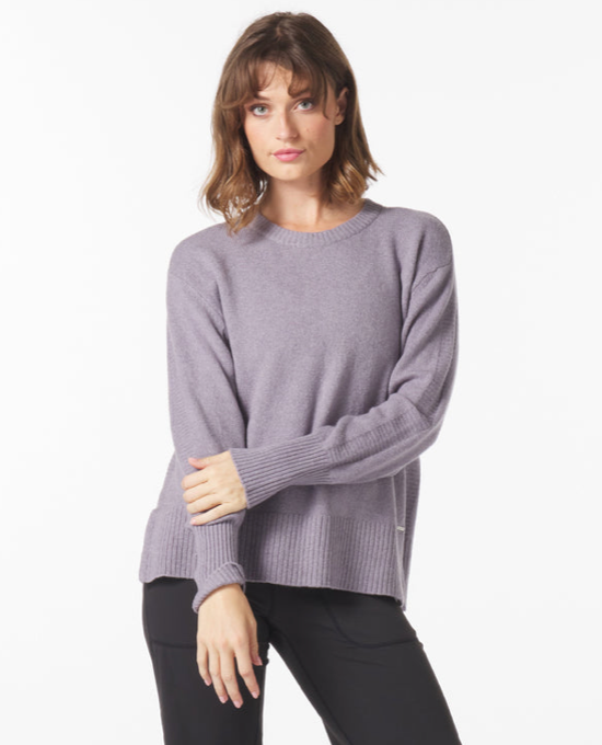 Elevated Knit Crew - Dusty Lavender