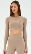Amelia Airweight Lite Shrug - Latte
