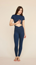 Elliot Ankle Legging - Navy Heather