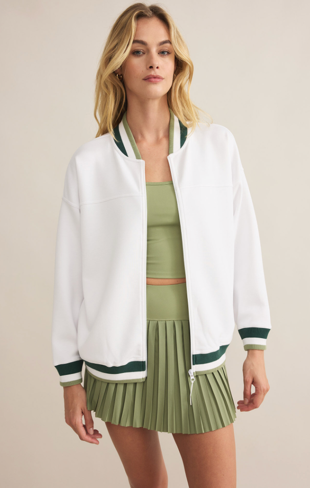 Hampton Varsity Jacket - White