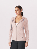 On The Go Lightweight Zip-Up Hoodie - Adobe Rose Marble