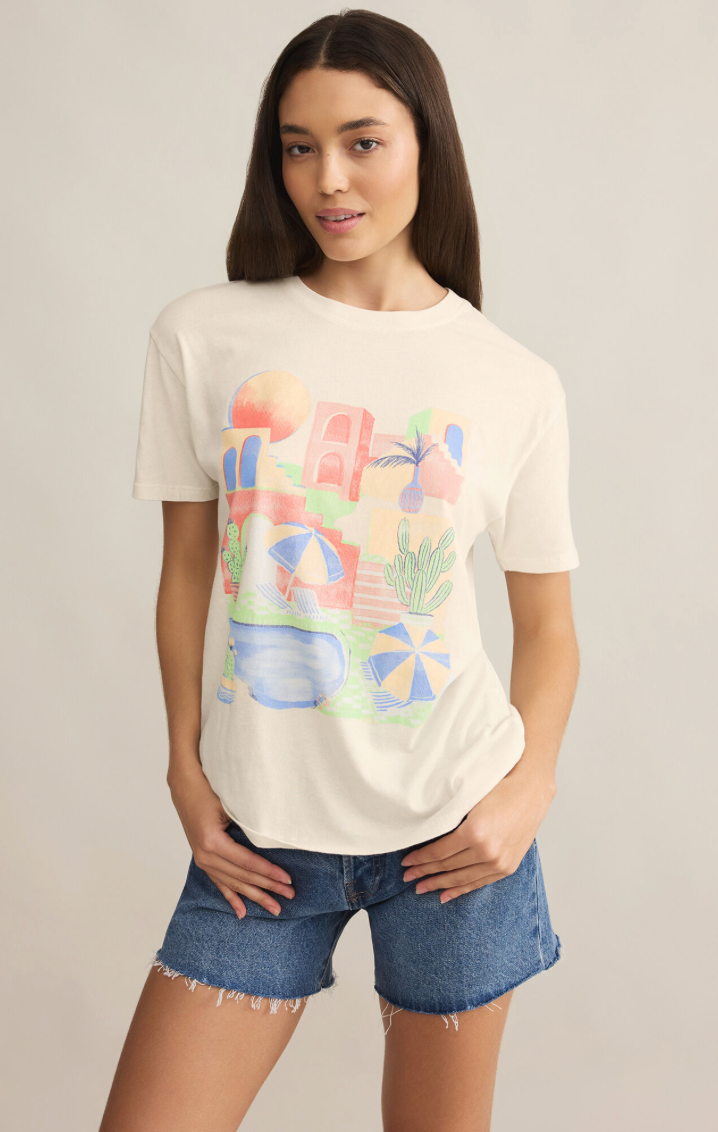 Fun & Sun Boyfriend Tee - Sea Salt