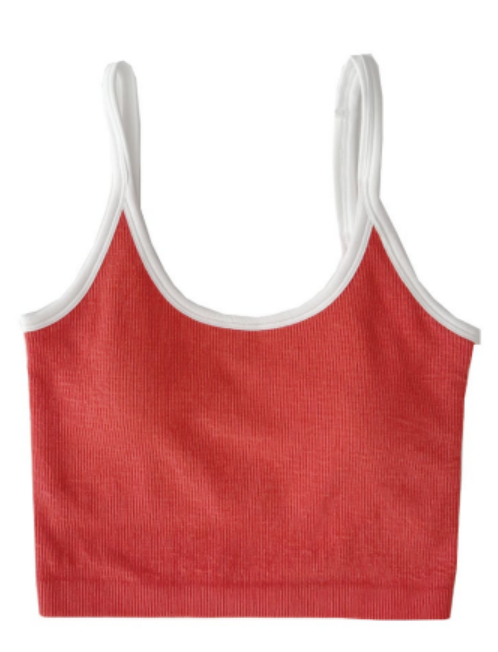 Kendall Cami Bra Tank - Red