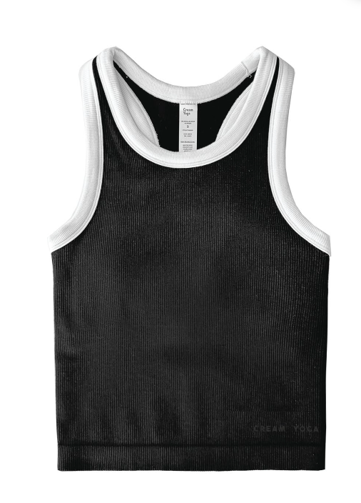 Bari Bra Tank - Black/White