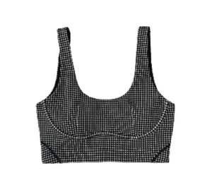 Venesa Bustier Bra - Black Gingham