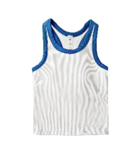 Bari Bra Tank - White/Blue