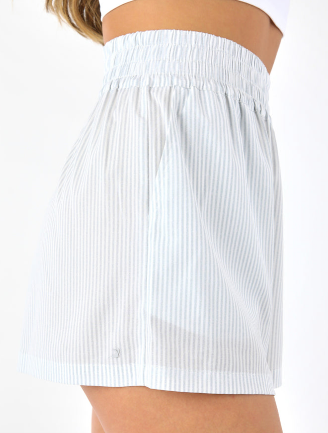 Sydney Short - Ash Grey / White Stripe