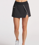 Piped Slit Skort - Black