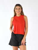 Minimalist Muscle Tank - Scarlet