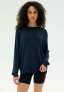 Andie Oversized Fleece Sweater - Indigo