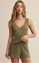 Sloane V-Neck Rib Tank - Fern