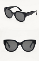 Lunch Date Sunglasses - Polished Black-Grey Polarized