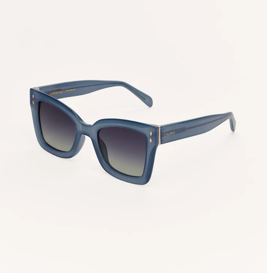 Confidential Sunglasses - Dark Indigo Gradient Polarized