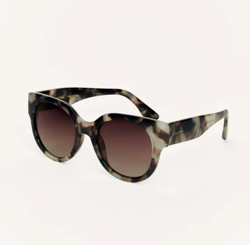 Lunch Date Sunglasses - Marbled Tort Bronze Polarized