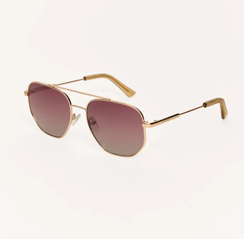 Highway Sunglasses - Rose Gold Gradient Polarized