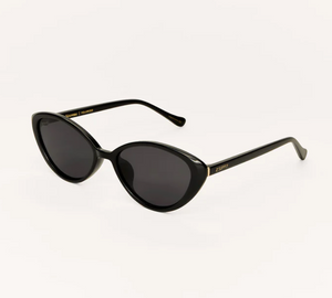 Nouveau Sunglasses - Polished Black Grey Polarized