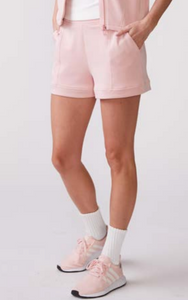 Scuba Pintuck Short - Pink Quartz