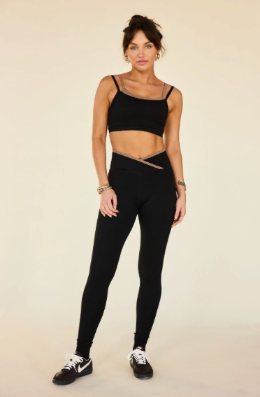 Rae Ankle Legging - Black/Malt
