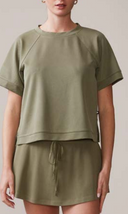 Raglan Luxe Twill Tee - Deep Olive