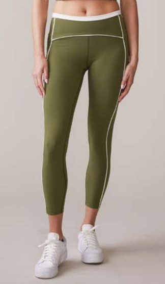 Piped Pocket Legging - Deep Olive