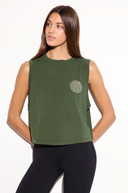 Emit Doheny Crop Tank - Mojave Green
