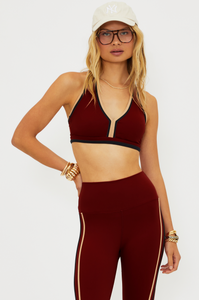 Ida Top - Maroon Merlot Colorblock
