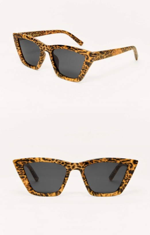 Villa Sunglasses - Leopard / Grey Polarized