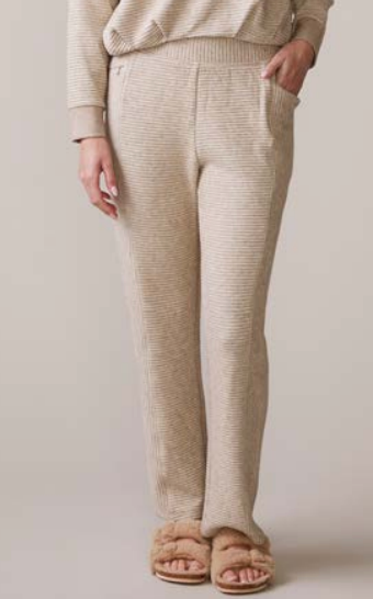 Heather Ottoman Pant - Oatmeal