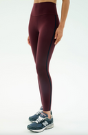 Amber Airweight High Waist 7/8 Legging - Dark Cherry / Indigo