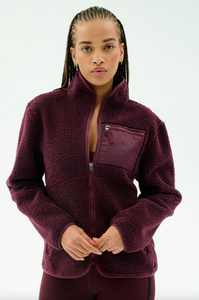 Harris Sherpa Jacket - Dark Cherry