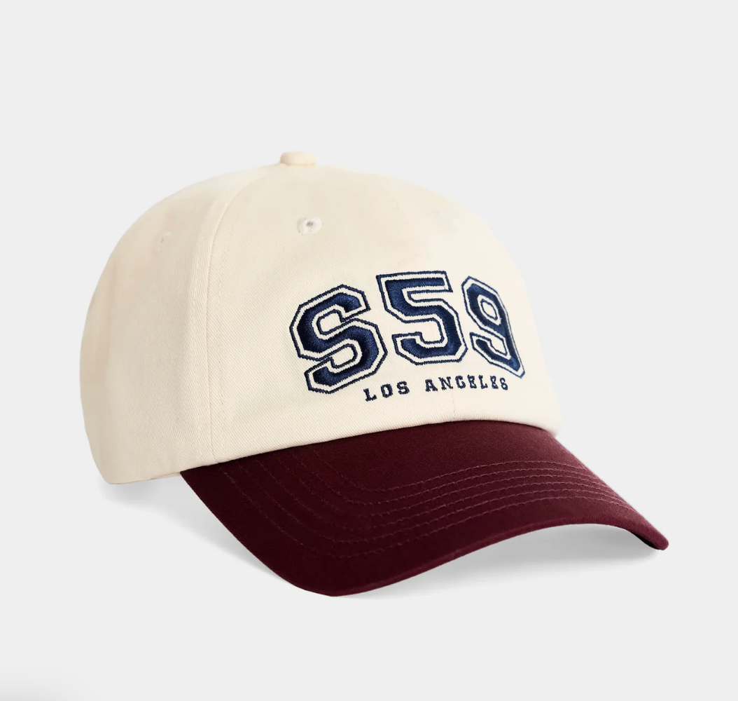 Tennis Cap - Creme / Dark Cherry