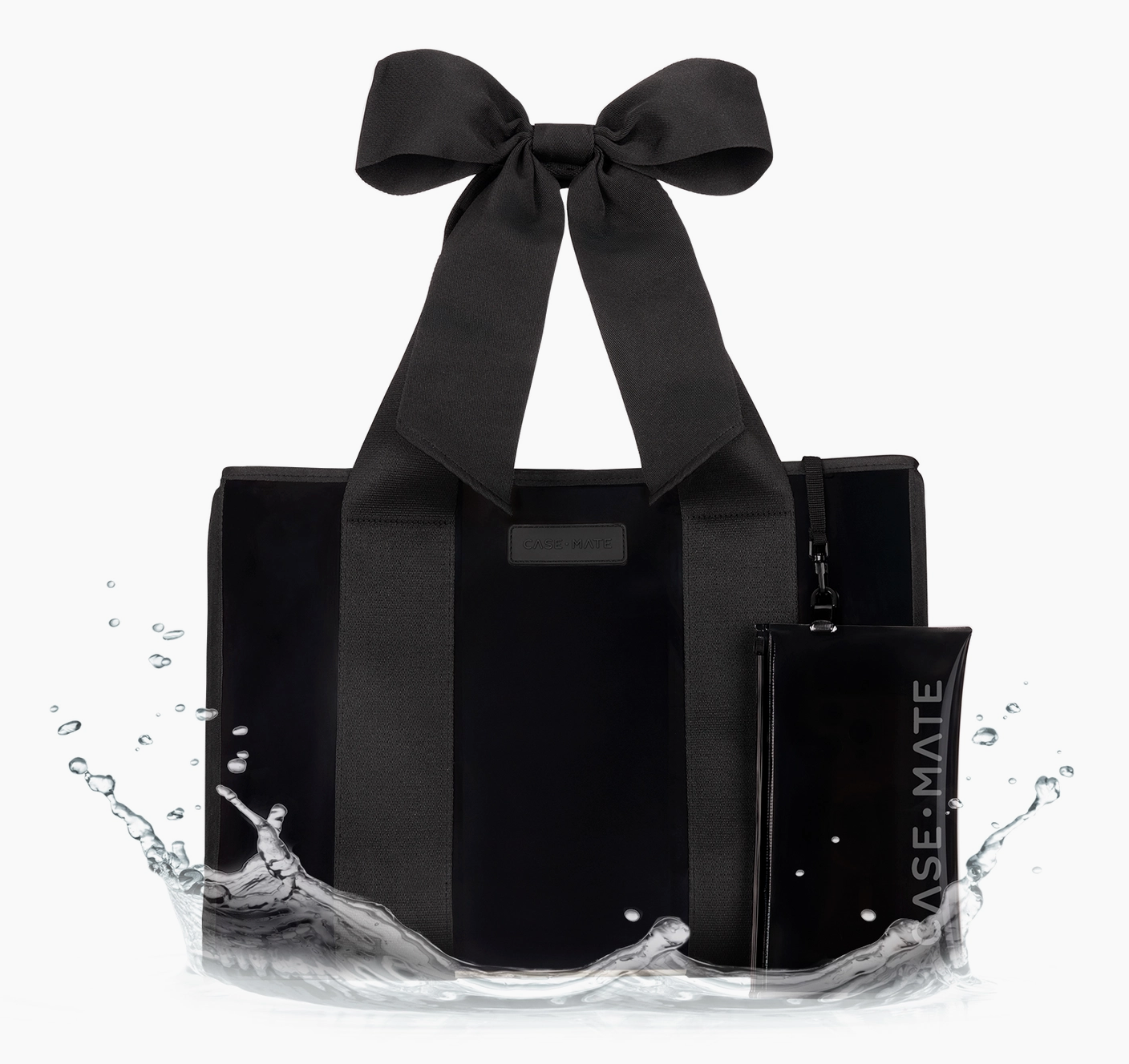 Special Edition Bow Midnight Black Beach Toe W/ Phone Pouch