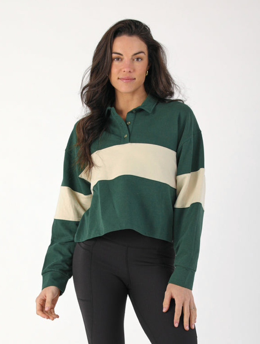 Lounge Skimmer Polo - Forest / Oatmilk