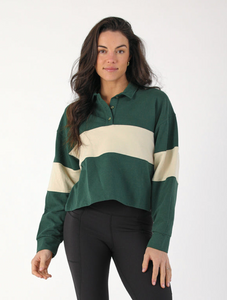 Lounge Skimmer Polo - Forest / Oatmilk