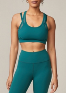 Strappy Mesh Bra - Forest